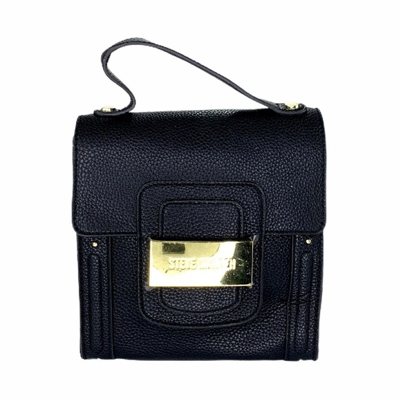 Steve Madden Handbags - Steve Madden Faux Leather Pebbled Black Small